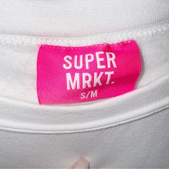 Cowgirl Summer Graphic White Sweatshirt Western Rodeo Surfing Sz S/M Cotton - Picture 7 of 13